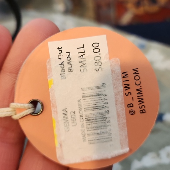 B Swim Black Out Gemma One Shoulder Bikini Top Size Small New With Tags - Picture 6 of 6